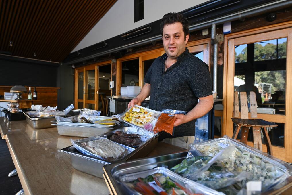 MARKET DAY: La Maison Restaurant owner Wassim Saliba is offering chef-prepared meals, side dishes and puddings at a market day today after Victoria announced a snap lockdown statewide on Thursday afternoon.