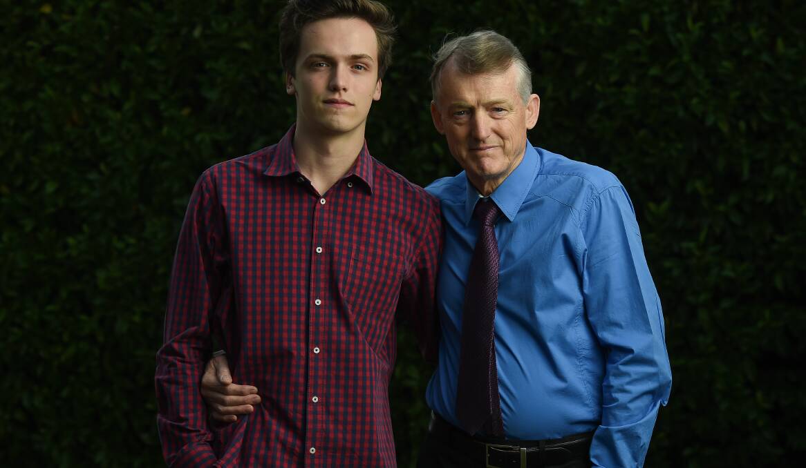 Ken Wright with son Ben. 