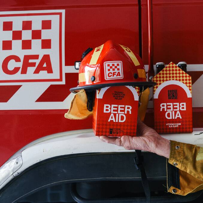 HERE'S CHEERS: Bridge Road's Beer Aid Beechworth Pale Ale is available at Victorian and Border BWS and Dan Murphy's stores, with profits going to the CFA Public Fund.