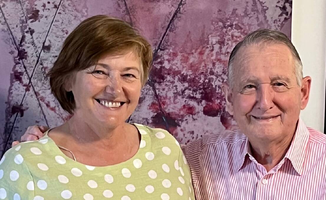 Retired Walwa veterinarian and self-published author Janice Newnham (White Lies - Where There Is Smoke) with her writing mentor Len Johnson (Love Letters From The War) who recalls going to the accident scene at Walwa where Mrs Elizabeth White perished in a car rollover during 1939.