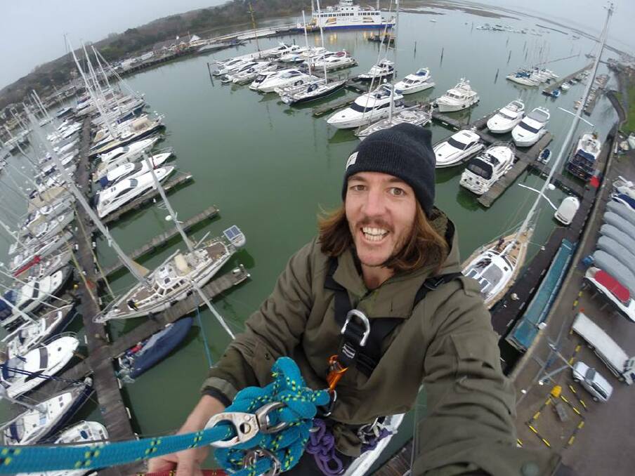 SMOOTH SAILING: Tyral Dalitz joined the crew of the support boat for The Longest Swim challenge in England before Christmas.