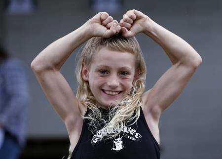 Max Johnson, 9, turned heads during Mulletfest 2022. Now Border residents can have their time to shine in Albury this weekend. Picture: AAP IMAGE/DARREN PATEMAN