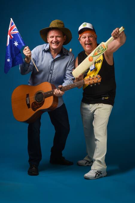 Border entertainers Rodney Vincent and John Walker have teamed up for a special Australia Day show at The Commercial Club in Albury. Picture: MARK JESSER