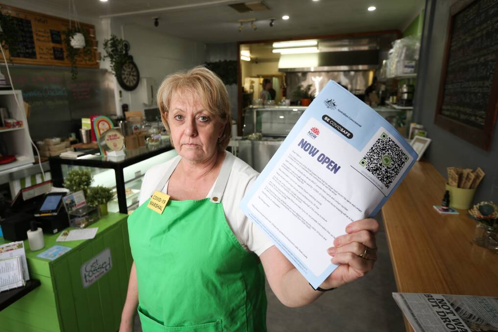 BUSINESS ALERT: Get Tossed Salad Bar owner Cheryl Cornish warns Border business operators to be wary of people delivering false QR code information on government letterhead amid the COVID-19 crisis. Picture: JAMES WILTSHIRE