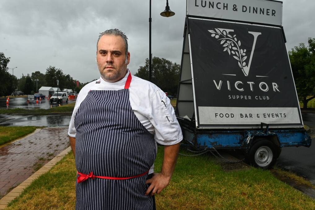 TRADING PLACES: Victor Supper Club owner Carlos Saliba says damage to his business has already been done since a border checkpoint was set up on his doorstep in Gateway Village early in the New Year. Picture: MARK JESSER 