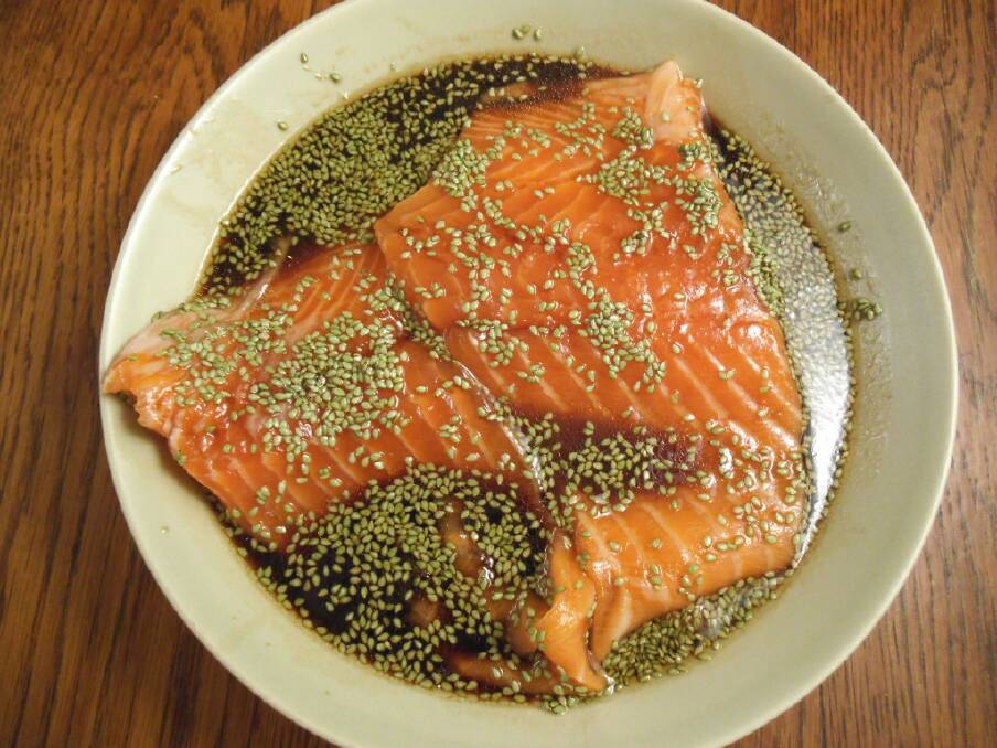  ASIAN FUSION: Wasabi salmon is used in one of the cafe's popular dishes.