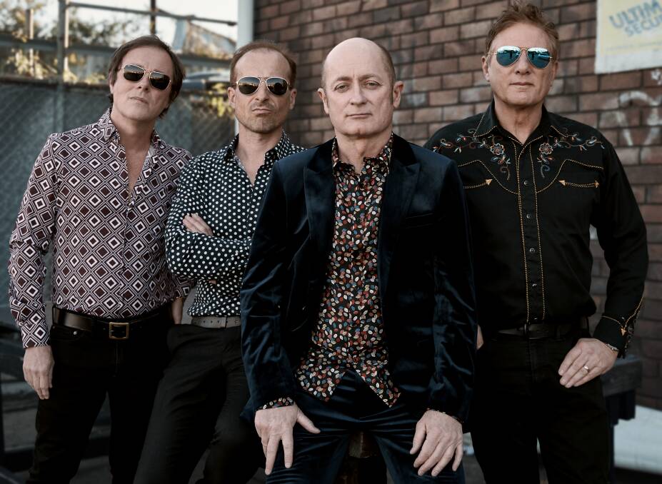 FAB FOUR: Hoodoo Gurus will next month release Chariot of the Gods, the band's first album in more than a decade and the longest gap between albums in their monumental 40-year history. Picture: CHRISTOPHER FERGUSON
