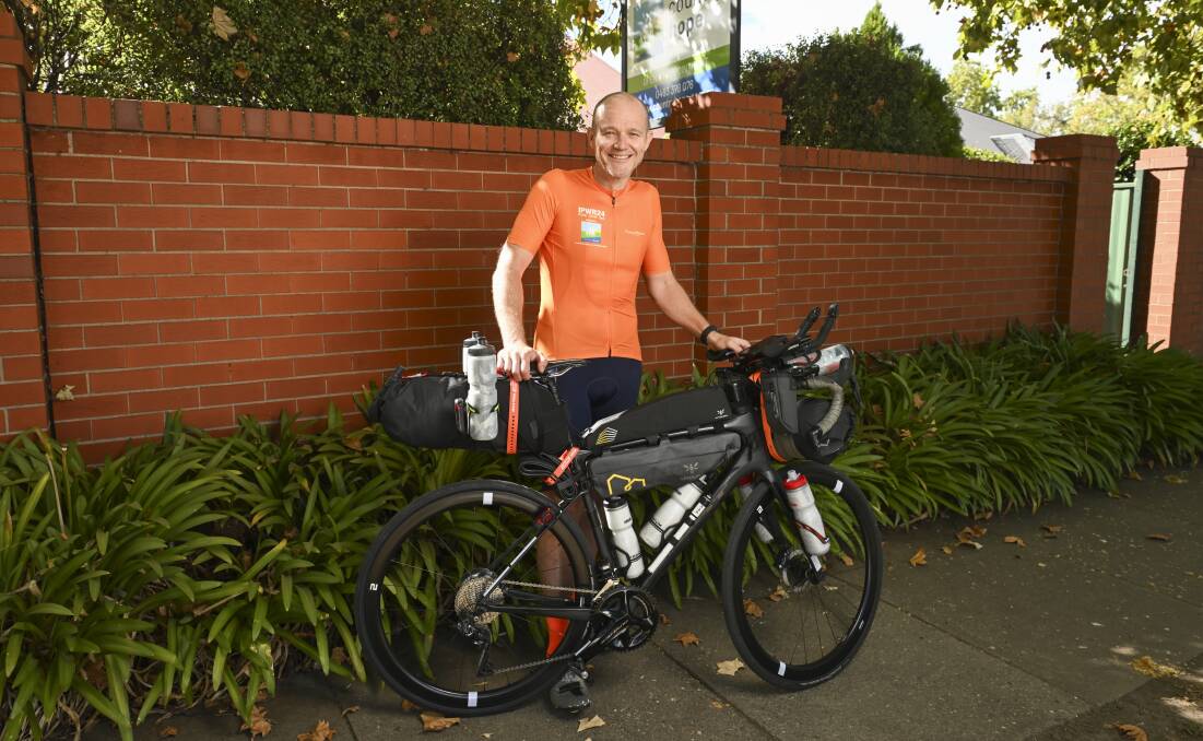 Wodonga resident Dan Owen will be among 35 riders joining the Indian Pacific Wheel Ride, a 5471-kilometre bike ride, that leaves Fremantle in Western Australia on Saturday, March 16. Picture by Mark Jesser 