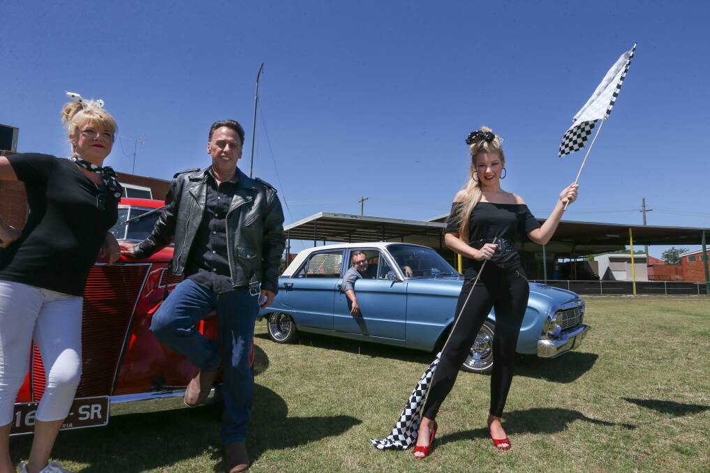 ROCK ON: Club events coordinator Sharyn Bilston, Troy Palmer, club general manager Phil Bragg and Olivia Britton revive the fifties ahead of the rock 'n' roll dance. Picture: TARA TREWHELLA
