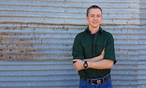 COUNTRY ROOTS: Gilbert Rayner, of Walla, has gained the 2020 AgriFutures Horizon Scholarship, designed to kick-start careers in agriculture.