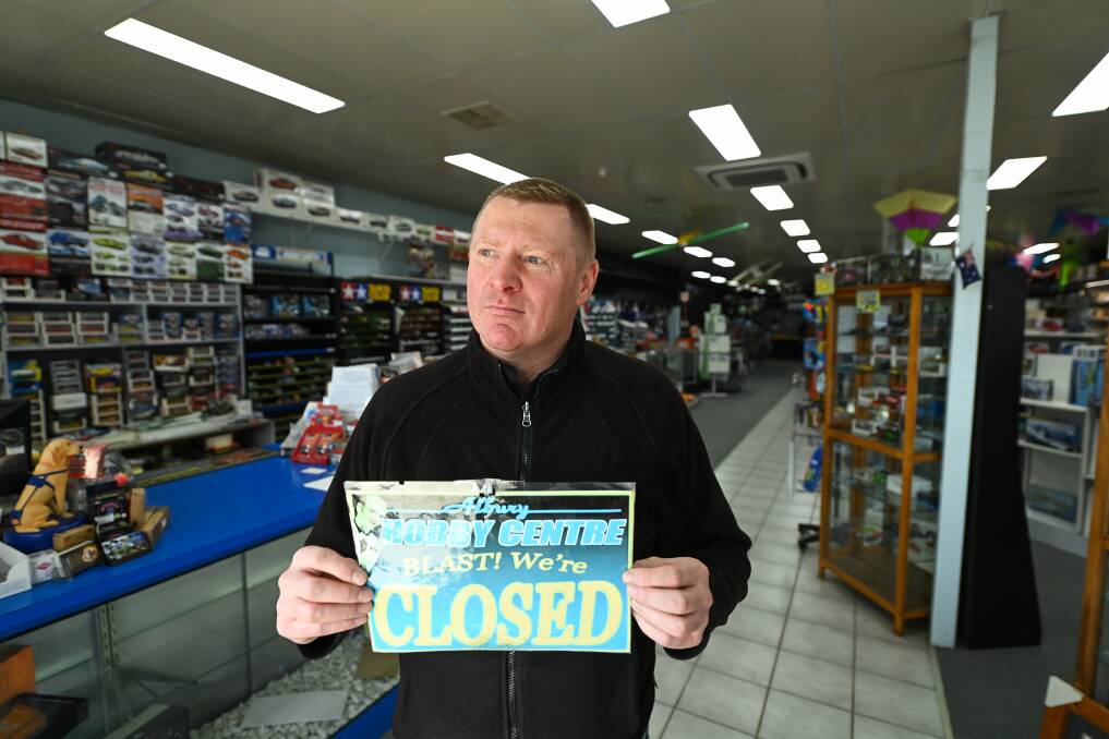 END OF ERA: Albury Hobby Centre owner James Blackwell will close the shop at the end of the month owing to the global pandemic, which has impacted trade and restricted the supply of stock. Picture: MARK JESSER
