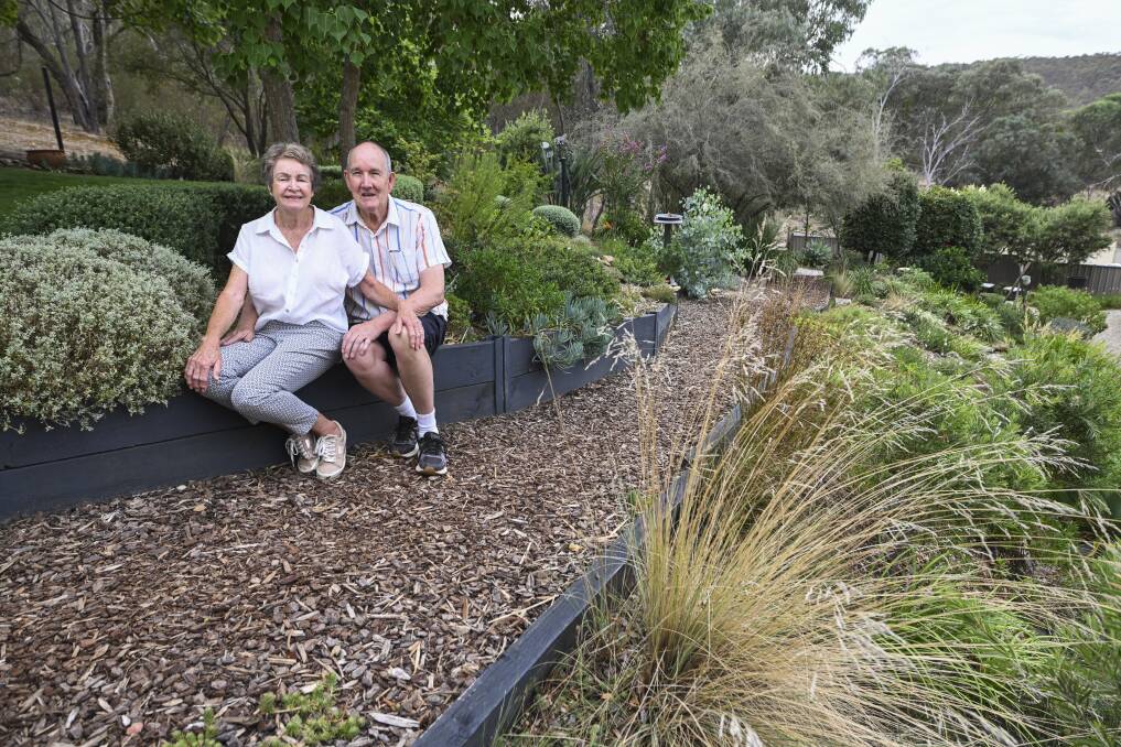 West Albury residents Robyn and Robert Phelps will open their garden to the public on Saturday, March 23. Picture by Mark Jesser