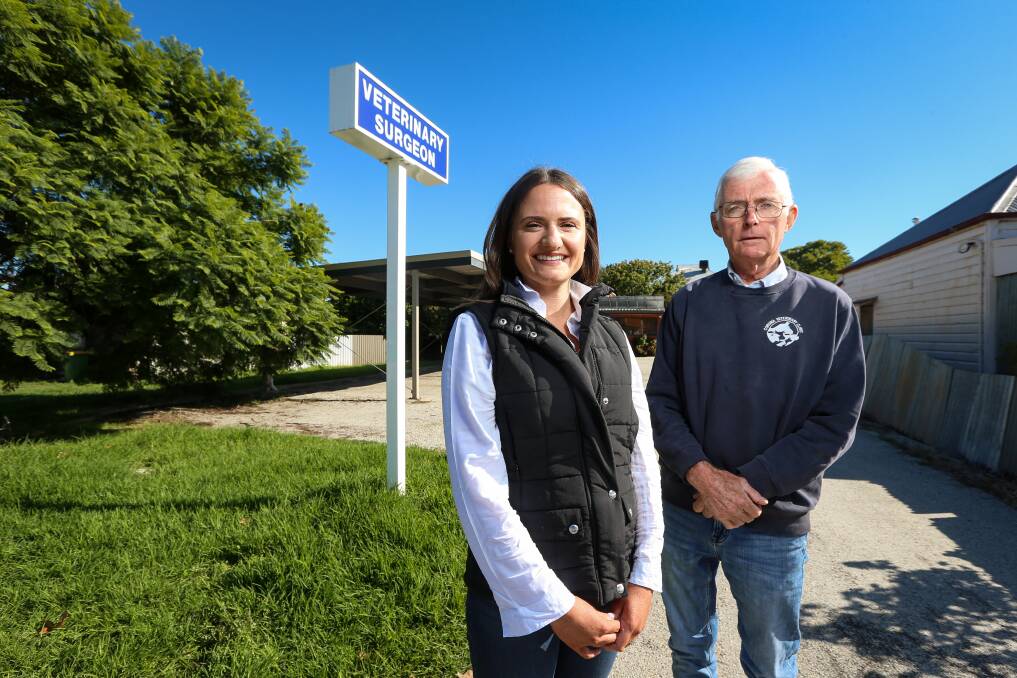 COUNTRY LIFE: Corowa Veterinary Clinic owner Hannah Williams has taken over the business from Rowley Bennett. Picture: JAMES WILTSHIRE