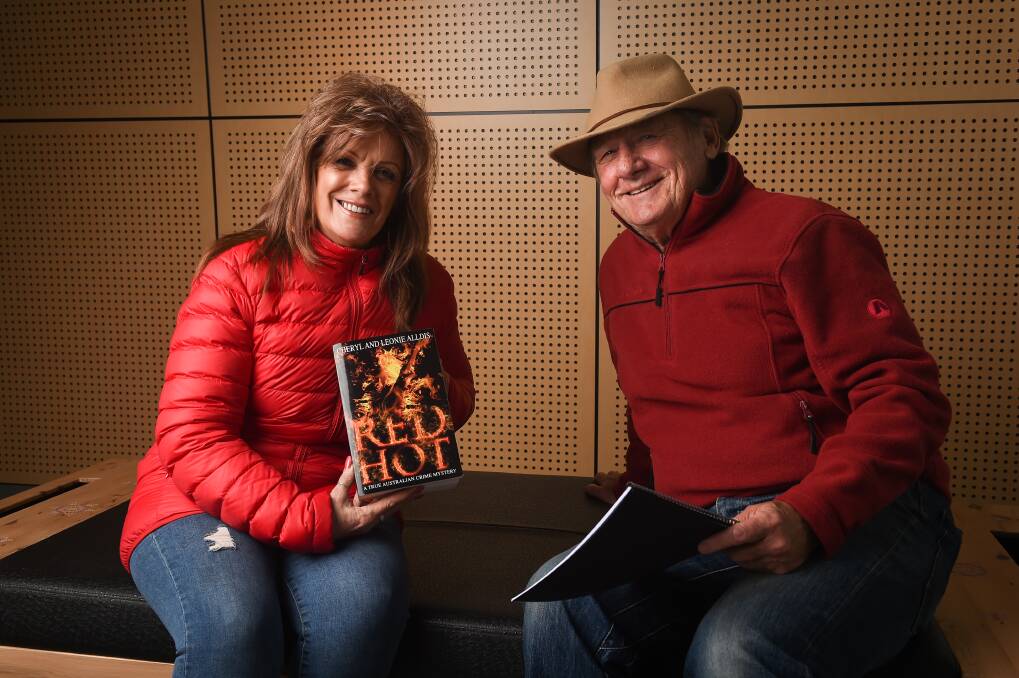 RED HOT: Author Leonie Alldis meets film producer Bill Leimbach, who was in Albury location scouting for a TV series based on Alldis' book Red Hot. Picture: MARK JESSER