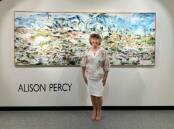 Border artist Alison Percy at her new exhibition Wildflower Dreaming in Melbourne. Picture by Vernissage Art