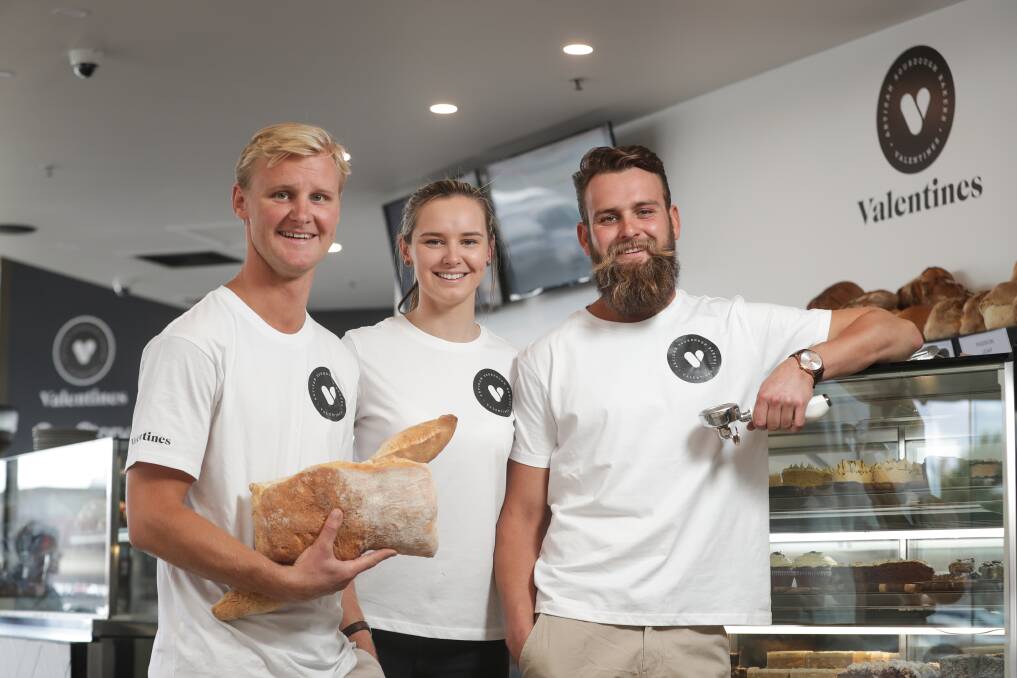 SIBLING ACT: Harry Valentine Perry and his siblings Matilda and Joe are carrying on the family business tradition through their Valentines Sourdough Artisan Bakers brand on the Border. Picture: JAMES WILTSHIRE