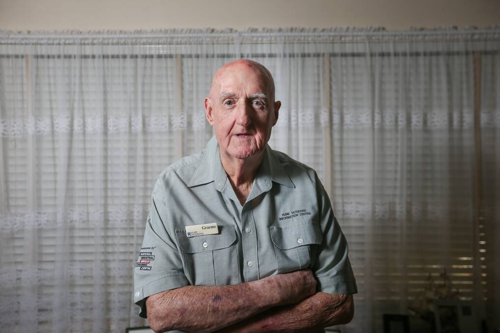 GIVING BACK: Wodonga ex-serviceman Graeme Manson joined Hume Veteran's Information Centre as a volunteer two decades ago. Picture: TARA TREWHELLA