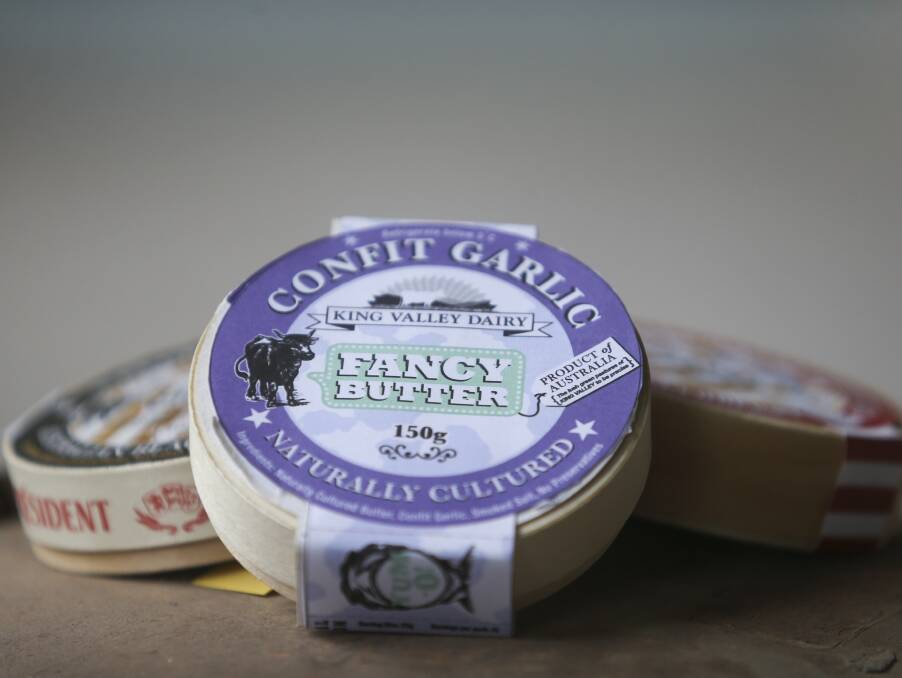 FANCY THAT: King Valley Dairy's Fancy Butter flavours will include Truffle Butter, Bush Tomato and Pepperberry, Chocolate Butter, Garlic Butter and Smoked Salt Butter.