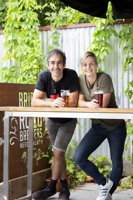 HERE'S CHEERS: Bridge Road Brewers co-founders Ben and Maria Kraus want to bring the spirit of their iconic Beechworth brewery venue to Brunswick East with a dining hall and production outlet by spring 2022.