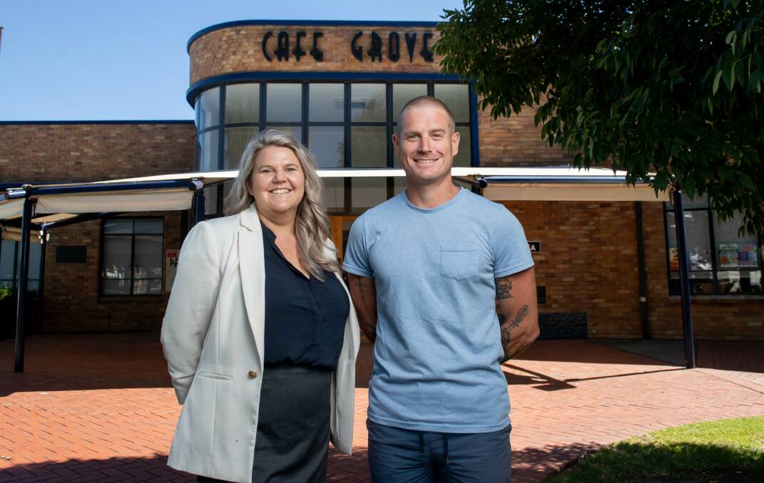 Junction Support Services chief executive Megan Hanley and Close Collective Cafe manager David Kapay welcome the new social enterprise cafe opening in Wodonga in March. Picture by Tara Trewhella