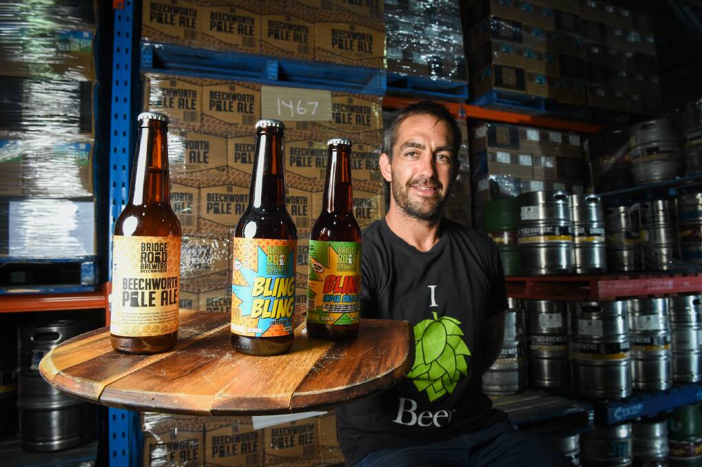 HERE'S CHEERS: Bridge Road Brewers founder Ben Kraus welcomes the outcome of the GABS Hottest 100 Craft Beers in which Beechworth Pale Ale ranked fifth best in the country and the overall best in Victoria.