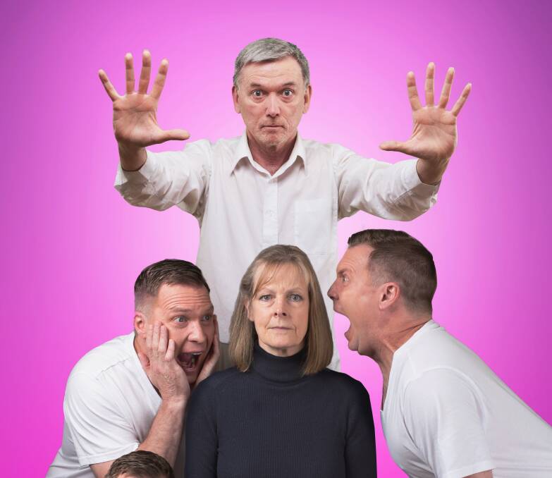 INNER VOICE: Jack and Millie creator and actor Alaine Beek with Phil Cameron-Smith and Ross Daniels, who will bring the show to Albury this month. Picture: DAVID MULLINS