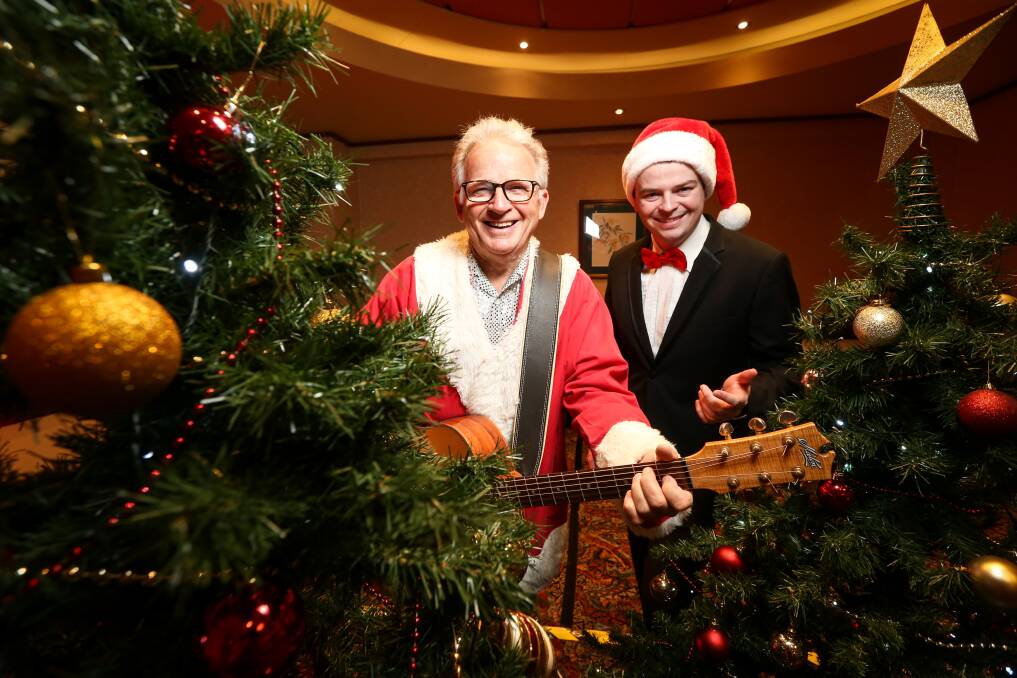 ON SONG: Rodney Vincent and Lachlan McIntyre will present The Commercial Club Christmas Show in the auditorium on Tuesday, December 14. Picture: JAMES WILTSHIRE