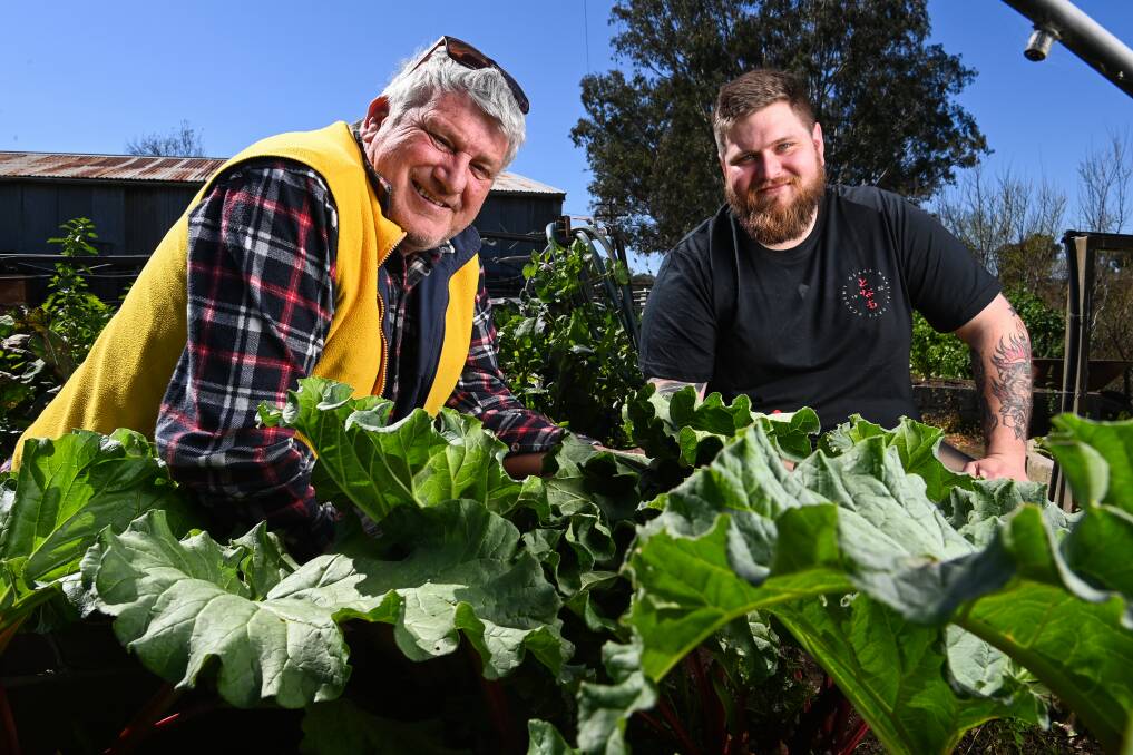 FARM FRESH: Willowbank Farms' Byron Gray and chef Michael Flemming will showcase the range of local produce grown on our doorstep. Picture: MARK JESSER