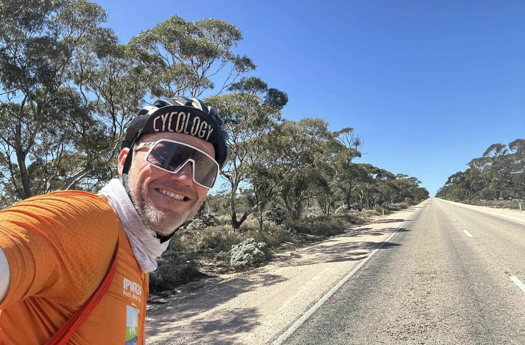 Wodonga IT worker Dan Owen was among 37 riders who joined the Indian Pacific Wheel Ride (IPWR), a 5471-kilometre bike ride that left Fremantle on Saturday, March 16. Picture supplied
