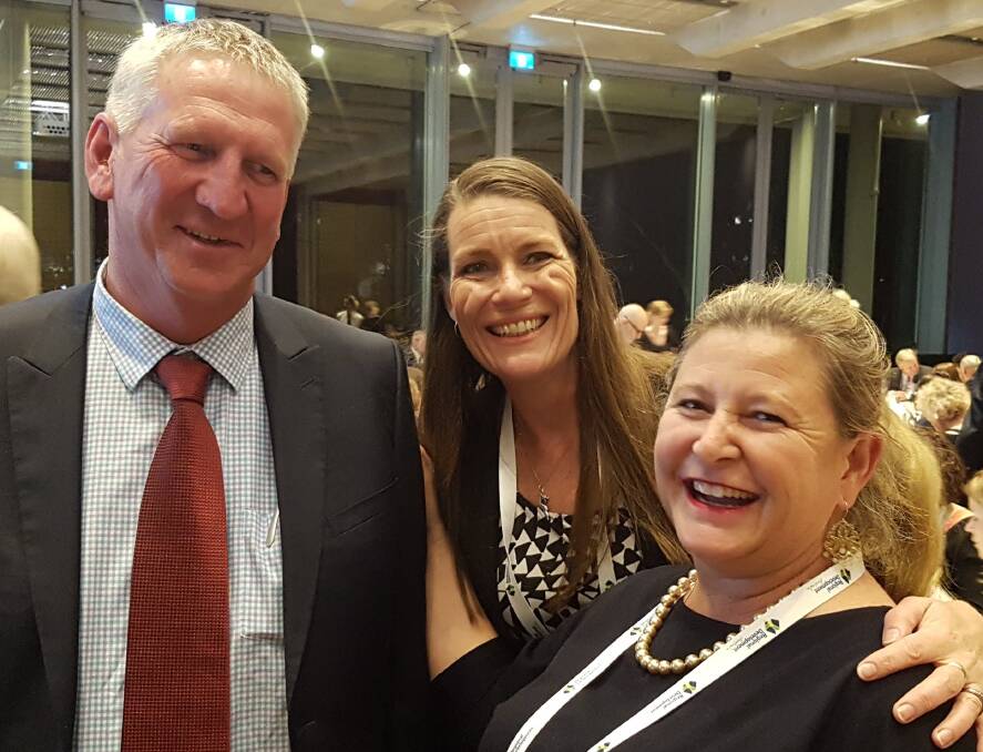 SETTING PRIORITIES: Wagners chairman Denis Wagner, Regional Development Australia - Murray chairwoman Perin Davey and RDA - Murray Director of Regional Development Edwina Hayes joined the RDA National Forum in Canberra.