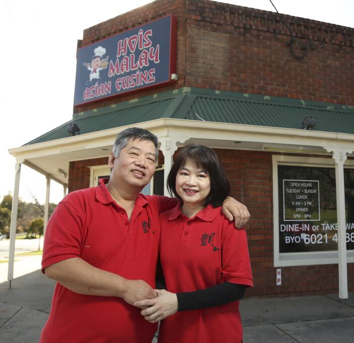 HOIS THERE: Chinese-born chef Stephen Hoi Lui and his Malaysian-born wife Ginny Chan offer Malaysian/Asian-style food from their new restaurant in East Albury, next to Borella Road Seafood. Picture: ELENOR TEDENBORG