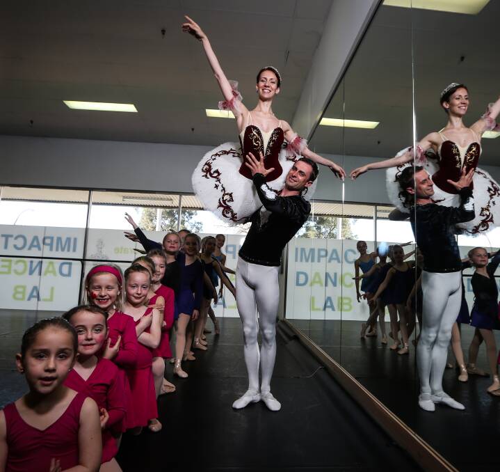 DYNAMIC DUO: Imperial Russian Ballet Company principal dancers and teachers Radamaria and Arcadie Nazarenco in Wodonga on Friday ahead of the company's Australian performances of The Nutcracker. Pictures: JAMES WILTSHIRE