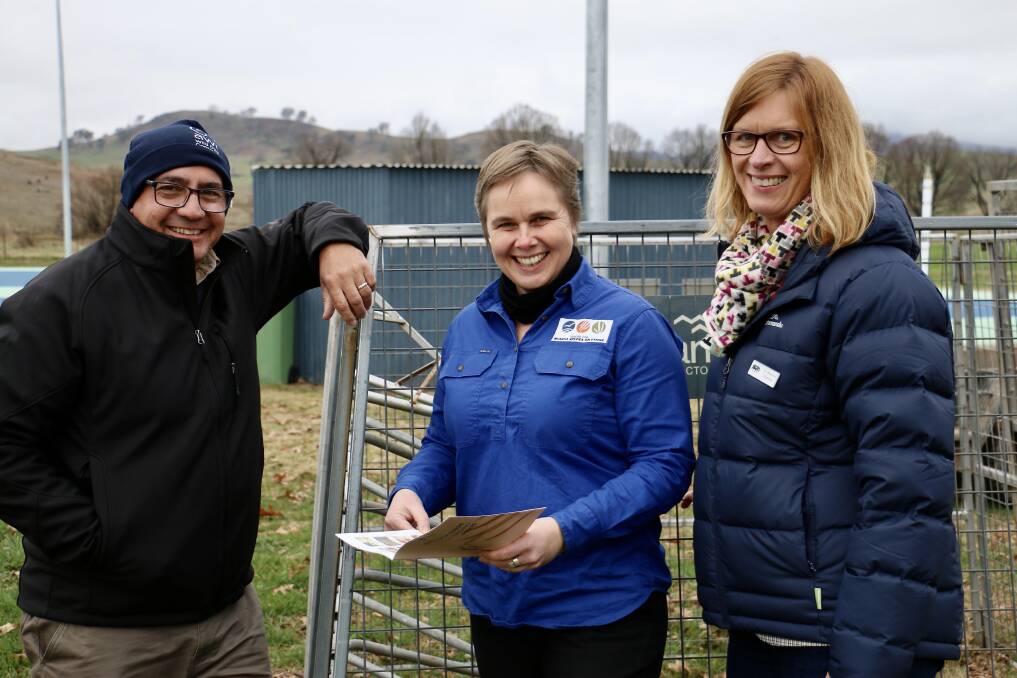 NEW THREAT: National feral animal management co-ordinators Greg Mifsud, Gillian Basnett and Heather Channon address pest management concerns in the Upper Murray.