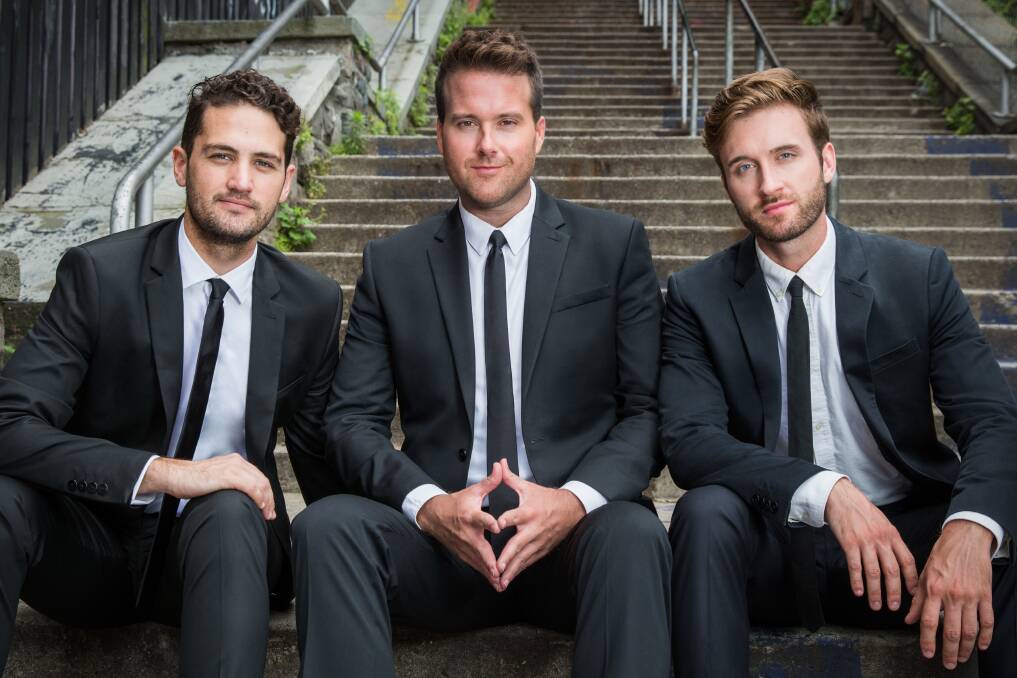 TRIPLE THREAT: The New York City-based Shades of Buble - The Three-Man Michael Buble Tribute arrived at Fringe World Perth last month for an Australian tour. 