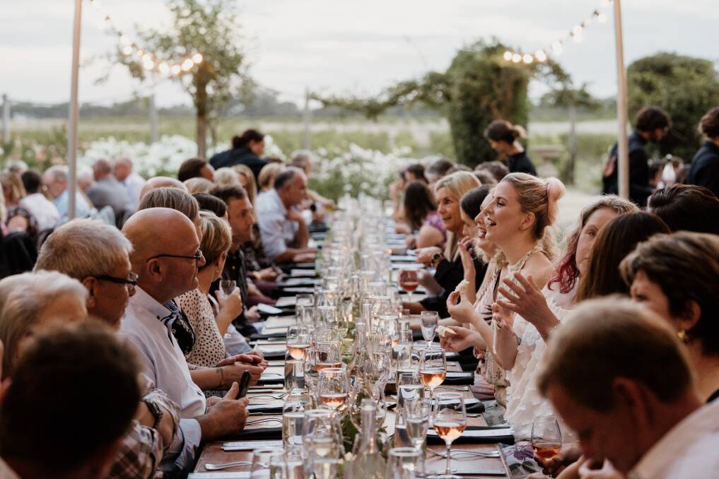 VINE TIME: A total of 201 people were served cured kingfish with Mount Ophir Estate stone fruits and All Saints Estate roasted lamb at Dinner In The Vines at Wahgunyah.