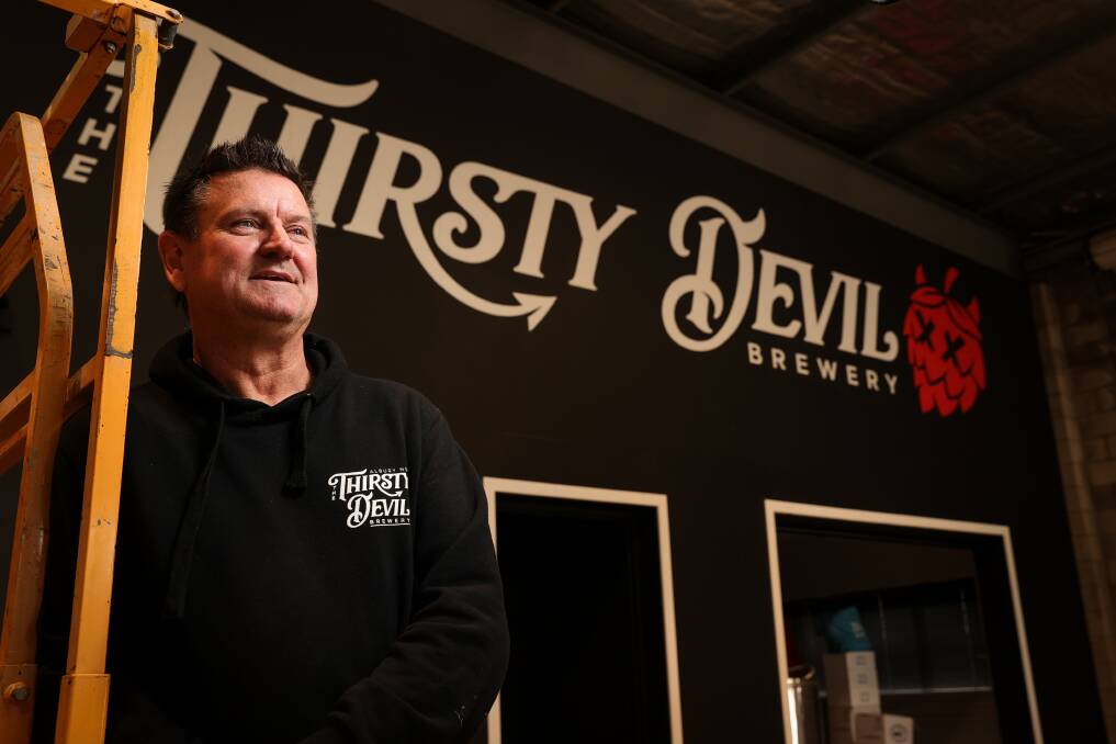 ON TAP: The Thirsty Devil Brewery co-owner Tony Lean will open the new microbrewery in South Albury in October. Picture: JAMES WILTSHIRE