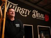 ON TAP: The Thirsty Devil Brewery co-owner Tony Lean will open the new microbrewery in South Albury in October. Picture: JAMES WILTSHIRE