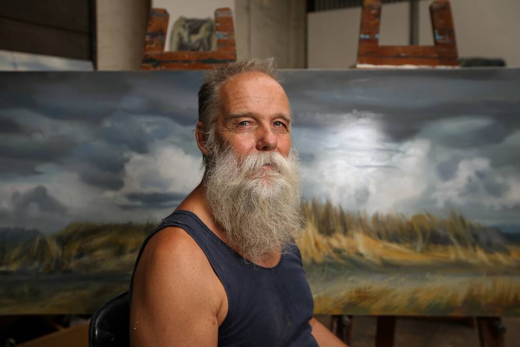 OFF TRACK: Walla-based artist Robert Klein-Boonschate will launch Along the Back Roads at Art Partners Australia in Albury on Thursday night. Picture: JAMES WILTSHIRE