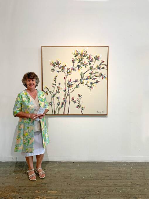 NATURAL BEAUTY: Albury artist Alison Percy combines her fascination for fluid forms with her passion for colour in her solo exhibition in Melbourne. Picture: BRIAR HOLT