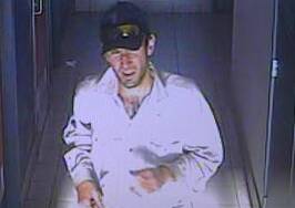 CCTV of a man suspected to be Mark Stocco in a petrol station at Euroa. Photo: SKY News
