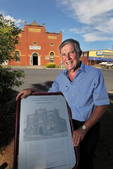 Allan Handberg is full of stories from the Corowa Federation Museum. Picture: DAVID THORPE
