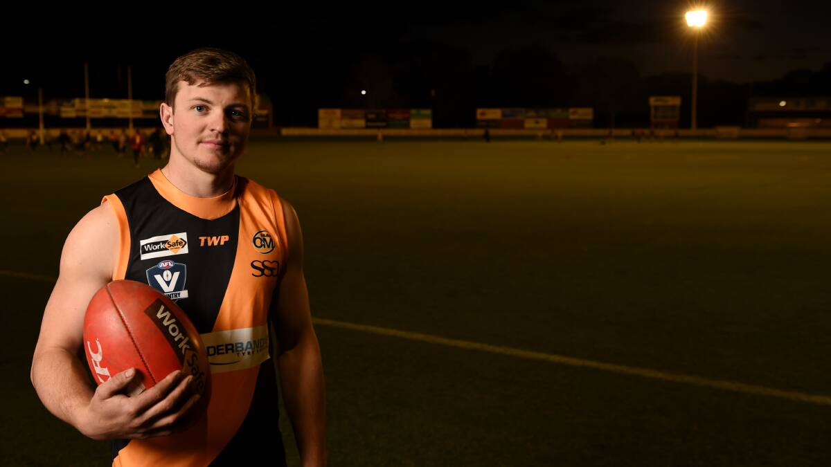 Elliott Powell could be free to play this weekend after Albury said they would not sanction the young gun for playing in the Tallangatta league reserves last weekend. Picture: MARK JESSER