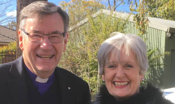 Archbishop Glenn Davies with Janine Gillion. PHOTO: Pam Kensett-Smith.