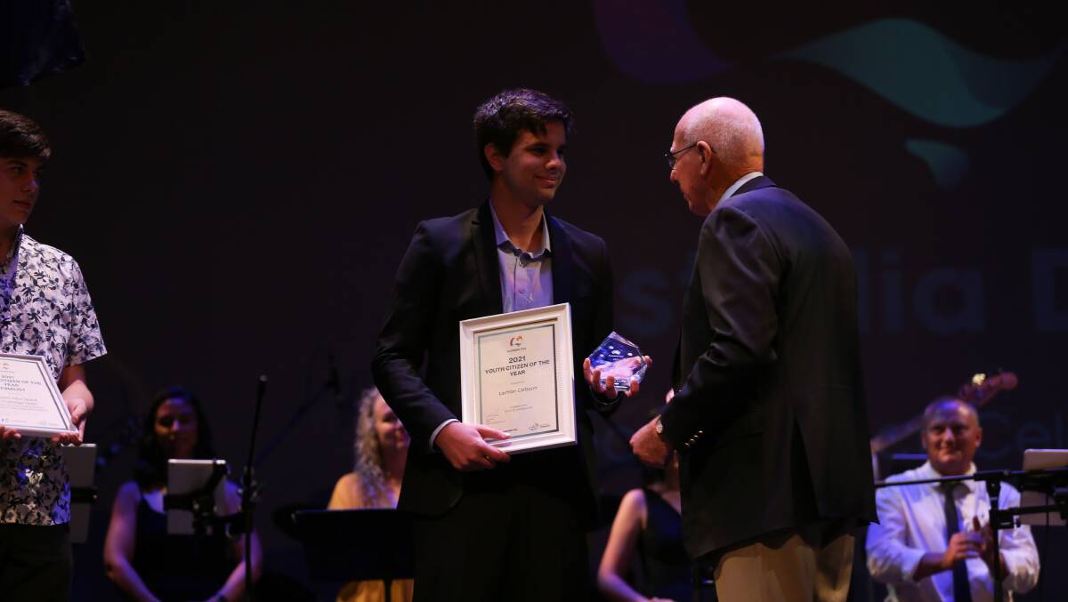 YOUNG TALENT: Galen Catholic College student received his award at yesterday's event in Wangaratta.