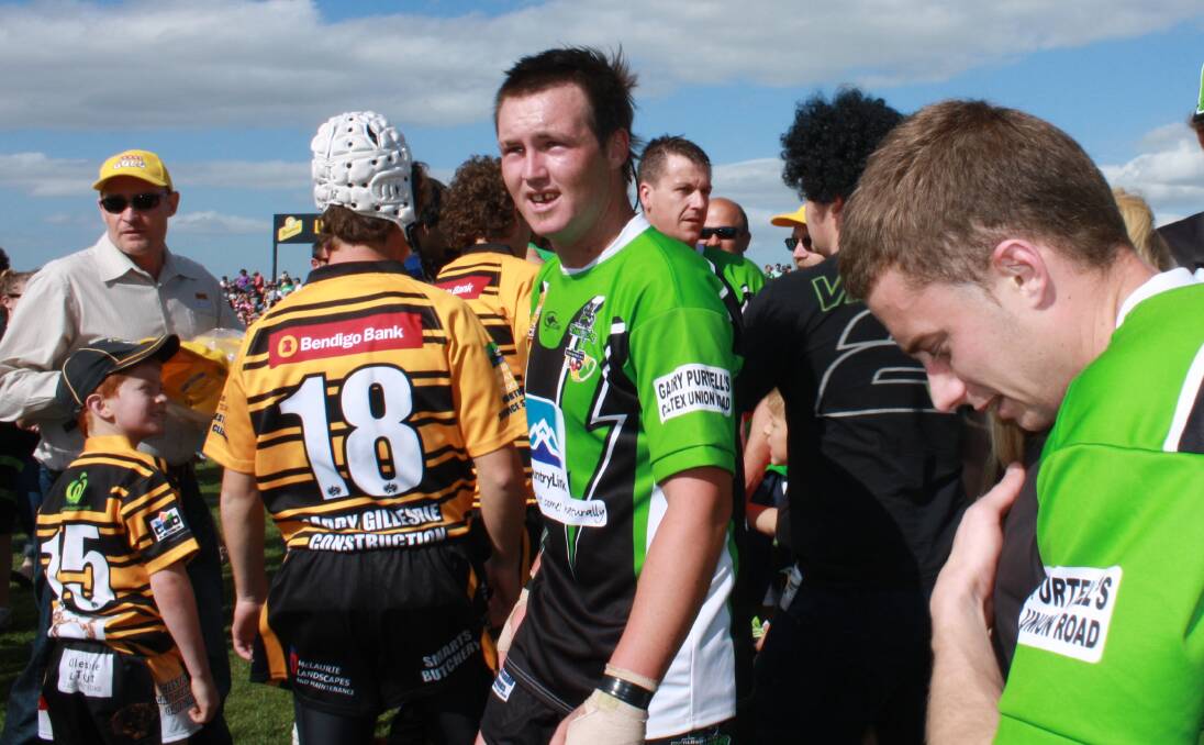 RESPECTED TEAMMATE: Tom Wishart had been a fixture of Albury Thunder since he was a junior and went on to play in reserves premierships with the rugby league club. Players gathered in his honour 