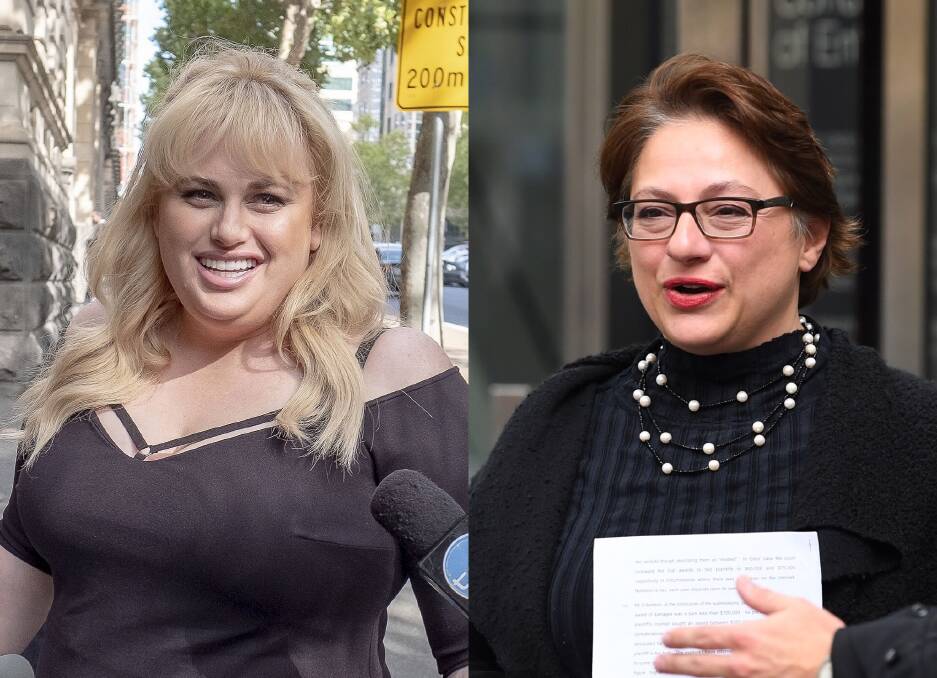 TWO WOMEN FIGHTING BACK: A judge's verdict has found similarities in the defamation cases of actor Rebel Wilson and former Indi MP Sophie Mirabella.