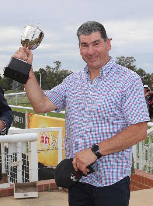 RECENT SUCCESS: Steve Cunningham lifted the Wagga Picnic Cup in October after winning the main race of the day. 