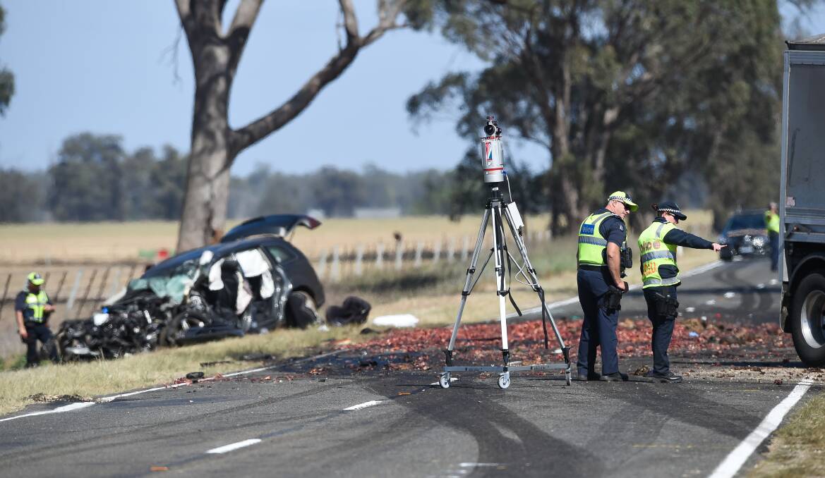 The fatal crash on the Murray Valley Highway at Brimin on November 2.