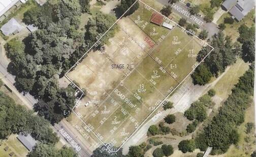 PLANS: The planning application proposing a 13-lot residential sub-division on land used for Beechworth’s tennis courts.