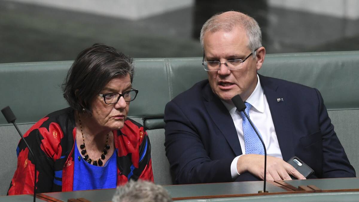 Indi MP Cathy McGowan and Prime Minister Scott Morrison